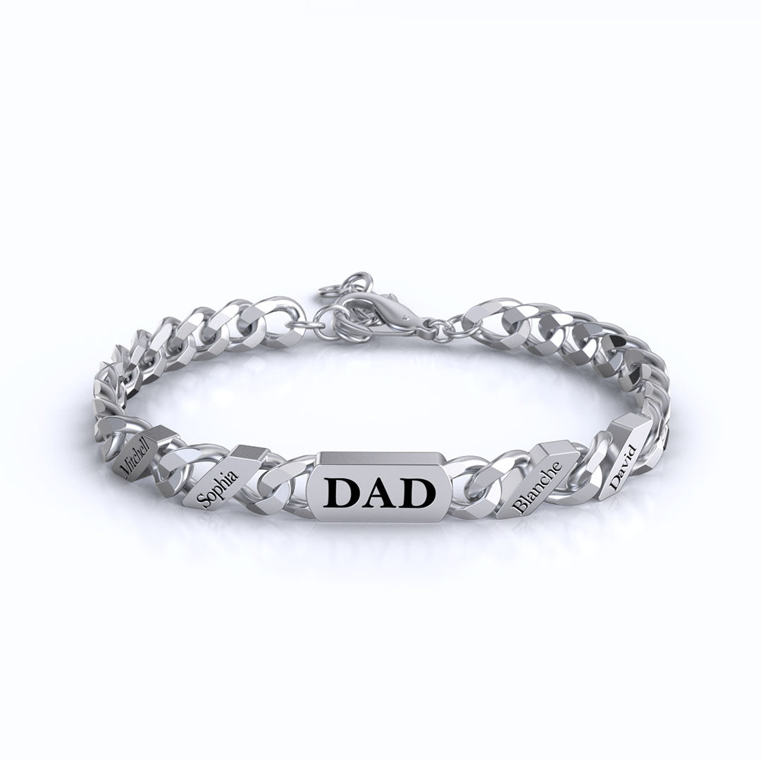 Father's Day Gift Custom Fashion Name Chain Bracelet