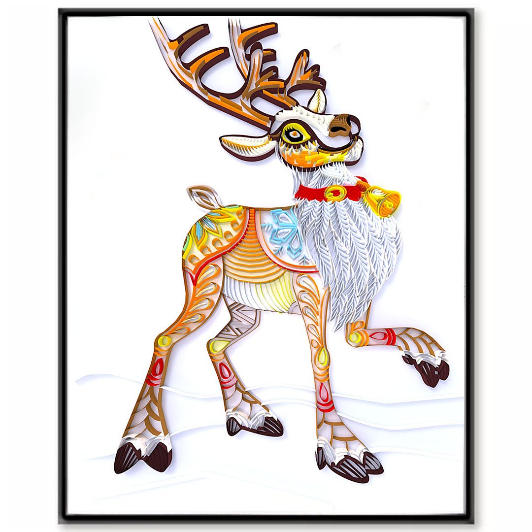 Paper Filigree painting Kit -Christmas Deer