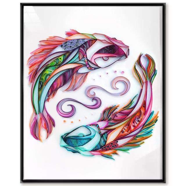 Paper Filigree painting Kit - Fish