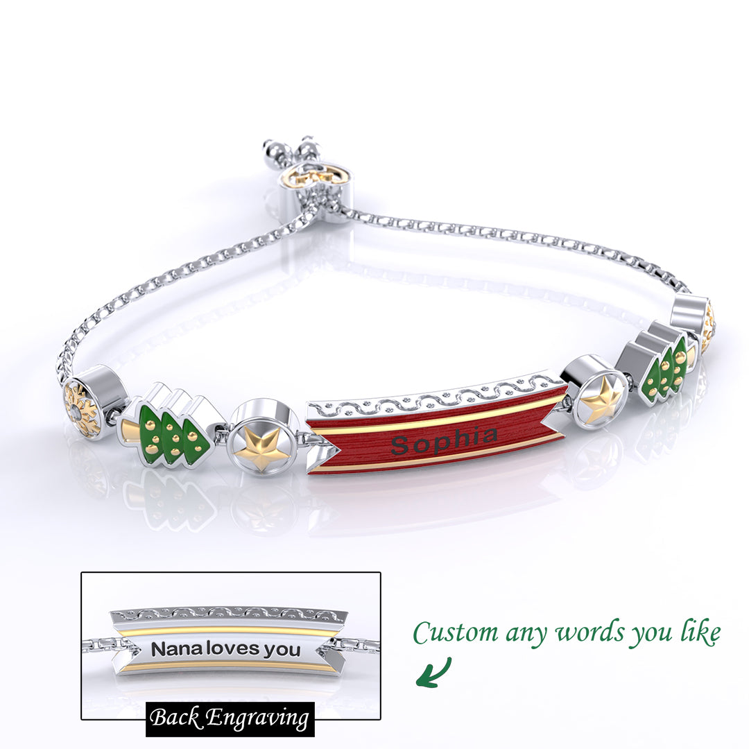 Christmas Gift-Granddaughter Bolo Bracelet With Engravings