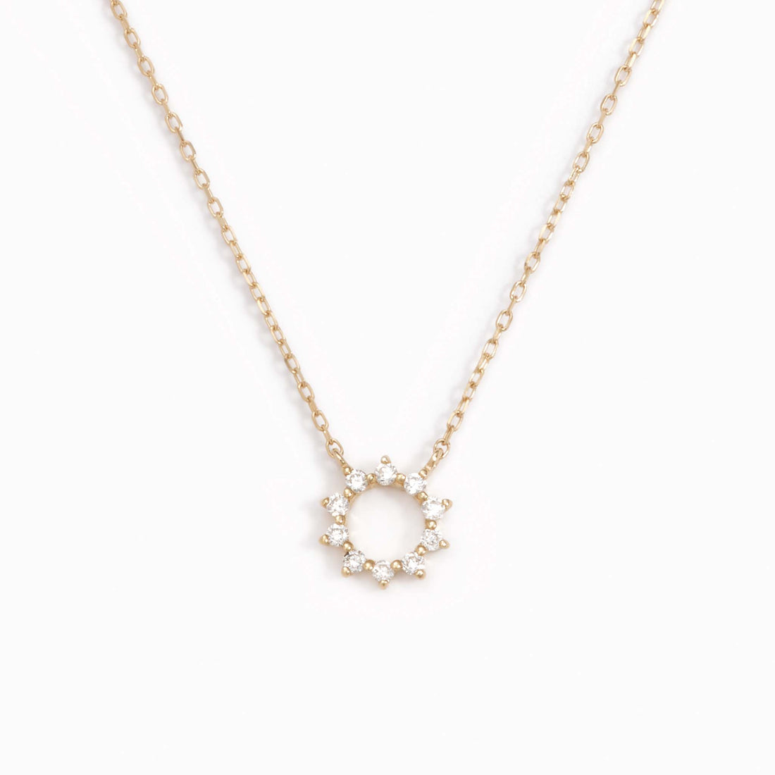 Diamond Sun Necklace 14k Gold - Lova