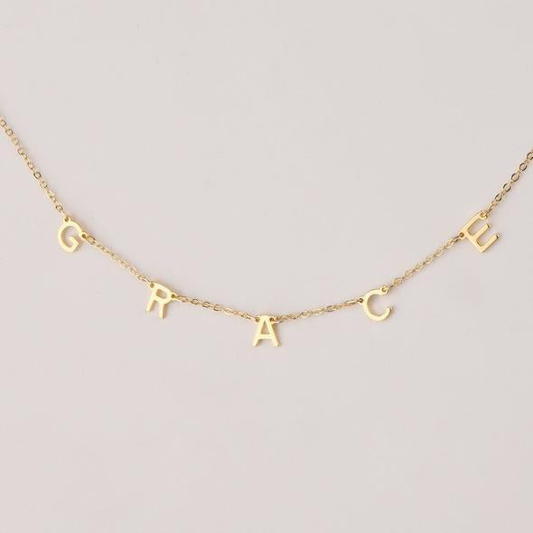 Mother's Day Gift A to Z Initial Choker Necklace Personalized Letter Name Necklace