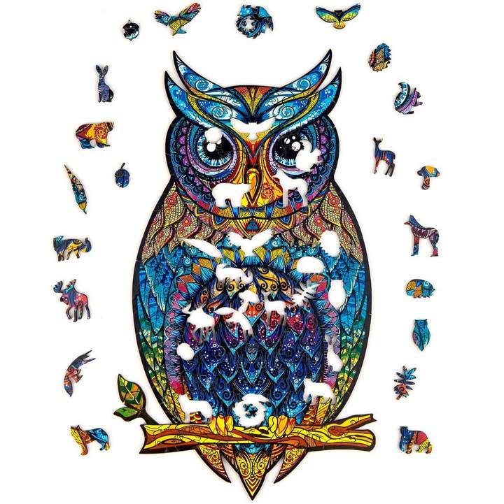 Wooden Jigsaw Puzzle Charming Owl