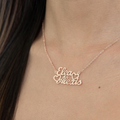 Double heart name necklace | custom jewelry | Kenzella jewelry