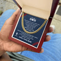 Cuban Link Necklace - My Baseball Son, Biggest Fan, From Mom - Athlete's Gift Shop