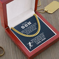 Cuban Link Necklace - Soccer Son, Biggest Fan - Athlete's Gift Shop