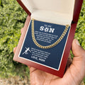 Cuban Link Necklace - Soccer Son, Biggest Fan - Athlete's Gift Shop