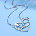 Love Birds Name Necklace Silver Necklace MelodyNecklace