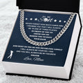 To My Golf Son - Cuban Link Necklace, From Mom - Athlete's Gift Shop