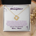 To My Gymnastics Daughter - Love Knot Necklace - Athlete's Gift Shop