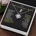 To My Lacrosse Granddaughter - Love Knot Necklace - Athlete's Gift Shop