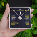 To My Lacrosse Granddaughter - Love Knot Necklace - Athlete's Gift Shop