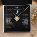 To My Lacrosse Granddaughter - Love Knot Necklace - Athlete's Gift Shop