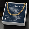 To My Lacrosse Son, From Mom - Cuban Link Necklace - Athlete's Gift Shop