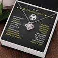 To My Soccer Granddaughter - Love Knot Necklace - Athlete's Gift Shop