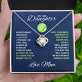 To My Tennis Daughter - Love Knot Necklace - Athlete's Gift Shop