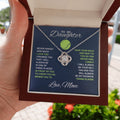 To My Tennis Daughter - Love Knot Necklace - Athlete's Gift Shop